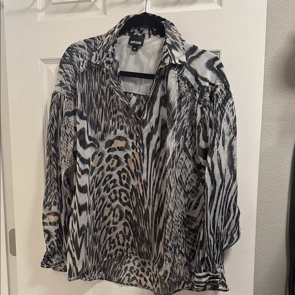 Just Cavalli Zebra Print Shirt